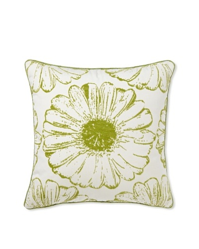 Elsa Blue Verde Sunflower with Cord Indoor/Outdoor Pillow, 20″ x 20″