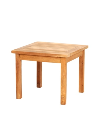 Caluco Square Teak End Table, Natural