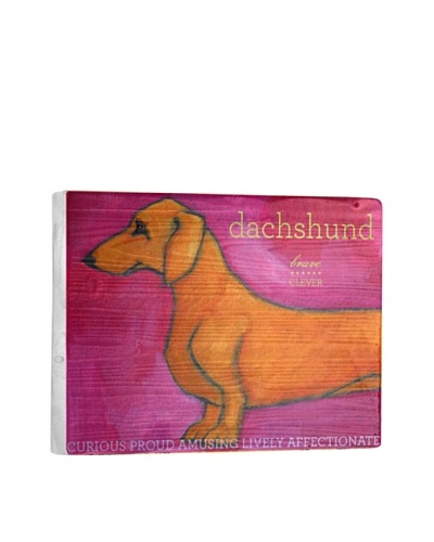 Ursula Dodge Dachshund Tan Reclaimed Wood Sign