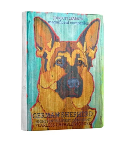 Ursula Dodge German Shepherd Reclaimed Wood Portrait