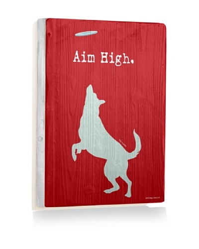 Ursula Dodge Aim High Reclaimed Wood Sign