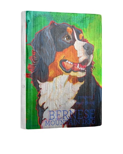 Ursula Dodge Bernese Mountain Dog Reclaimed Wood Portrait