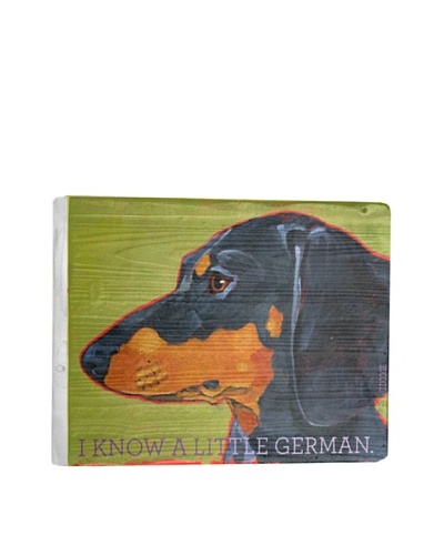 Ursula Dodge Dachshund Reclaimed Wood Portrait