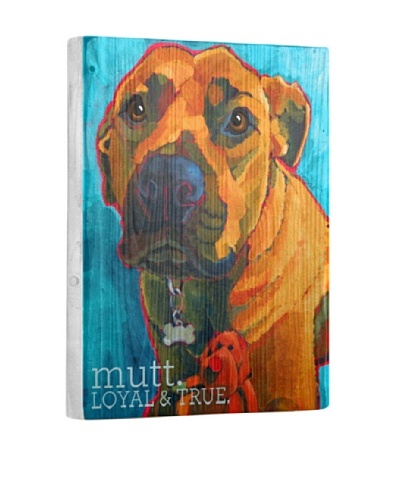 Ursula Dodge Mutt Reclaimed Wood Portrait