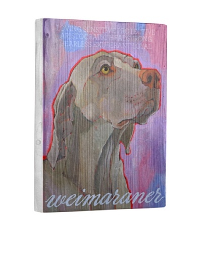 Ursula Dodge Weimaraner Reclaimed Wood Portrait