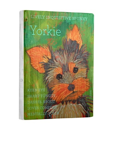 Ursula Dodge Yorkshire Terrier Reclaimed Wood Portrait