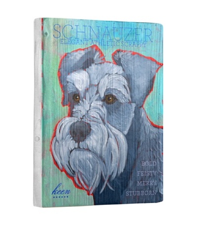 Ursula Dodge Schnauzer Reclaimed Wood Portrait