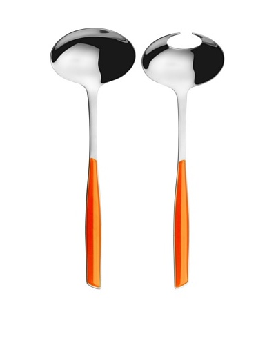 Casa Bugatti 2-Piece Glamour Salad Server Set [Orange]