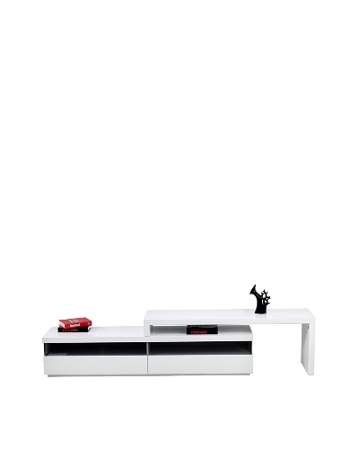 Casabianca Furniture Easy TV Media Console, White