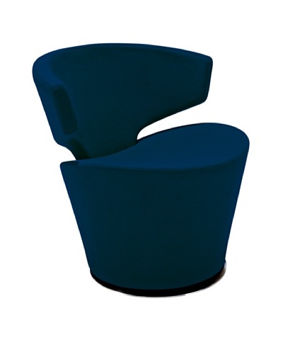 Casabianca Furniture Dijon Occasional Chair, Blue Wool Fabric. Base Is Chromed