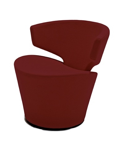 Casabianca Furniture Dijon Occasional Chair, Red Wool Fabric. Base Is Chromed