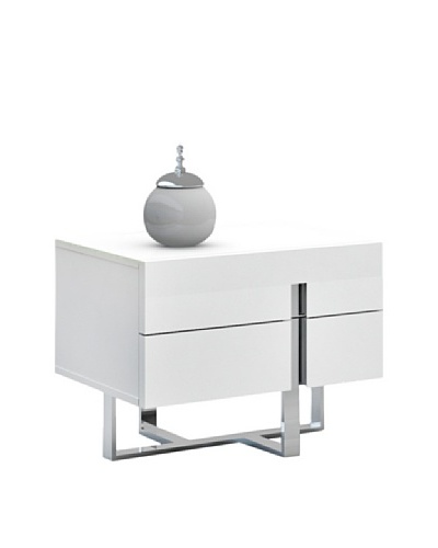 Casabianca Furniture Collins Nightstand, White