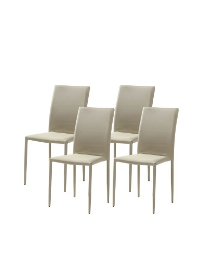 Casabianca Furniture Set of 4 Kimba Dining Chairs, Gray