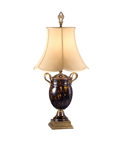 Castilian French Urn Table Lamp, Tortoise Shell/Light Gold
