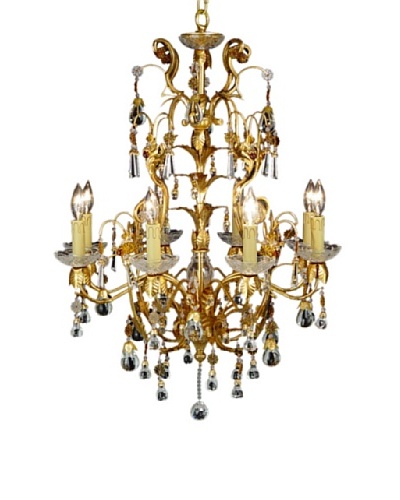 Castilian Caruth Chandelier, Gold