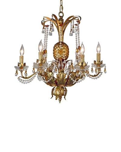 Castilian Sania Chandelier, Gold