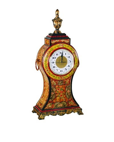 Castilian Clock, Burgundy/Brown