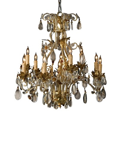 Castilian Garden Chandelier, Clear/Amber