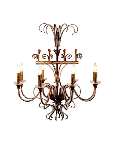 Castilian Independence Chandelier, Amber/Gold/Clear