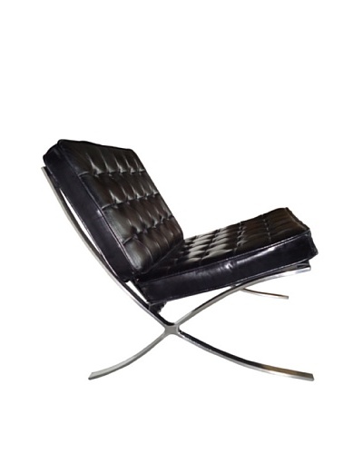 CDI Vintage Leather Webb Modern Chair, Black