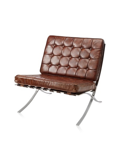 CDI Vintage Leather Webb Modern Chair, Brown