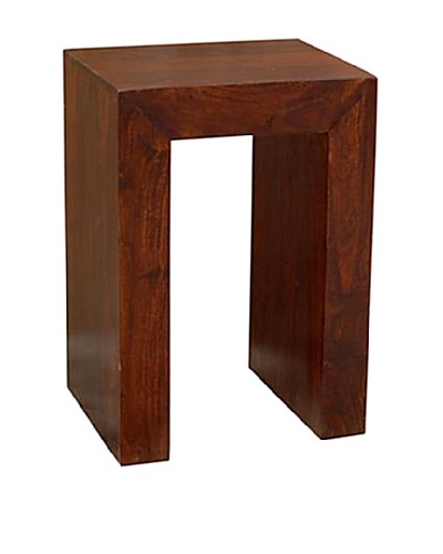 CDI Cubique Side Table, Dark Wood