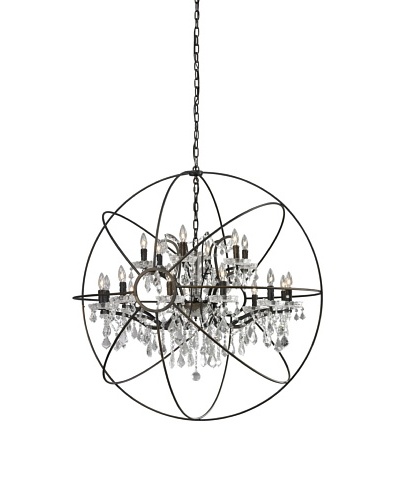 CDI Furniture Large Orb Chandelier, Rust