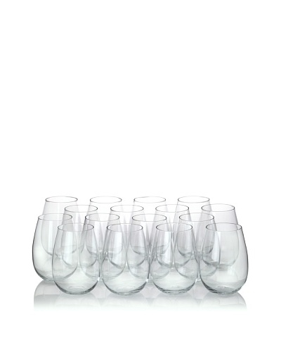 Ravenscroft Crystal 16-Piece Stemless Red Wine Glass Party Pack, 17-Oz.