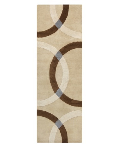 Chandra Bense Garza Rug, Beige/Brown, 2′ 6″ x 7′ 6″ Runner