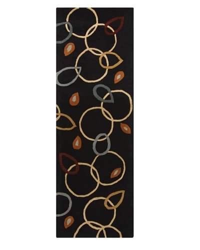 Chandra Metro Rug, Black, 2' 6 x 7' 6 Runner