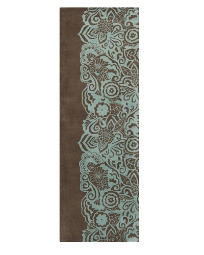 Chandra Aschera Rug, Brown/Blue, 2' 6 x 7' 6 Runner