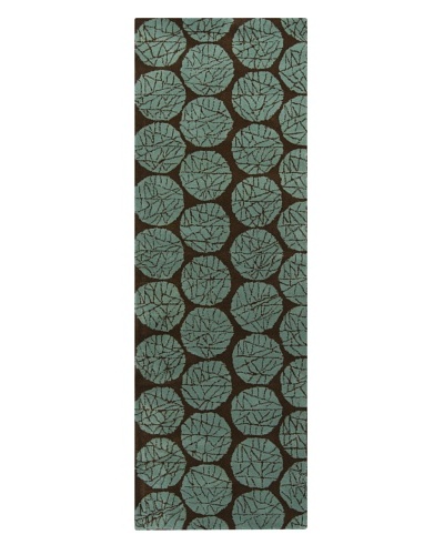 Chandra Fresca Rug, Brown/Teal, 2' 6 x 7' 6 Runner