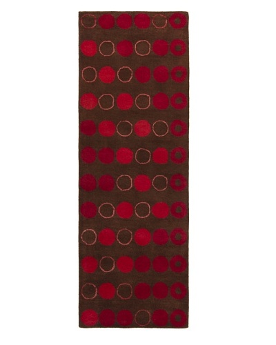 Chandra Daisa Rug, Brown/Red, 2' 6 x 7' 6 Runner