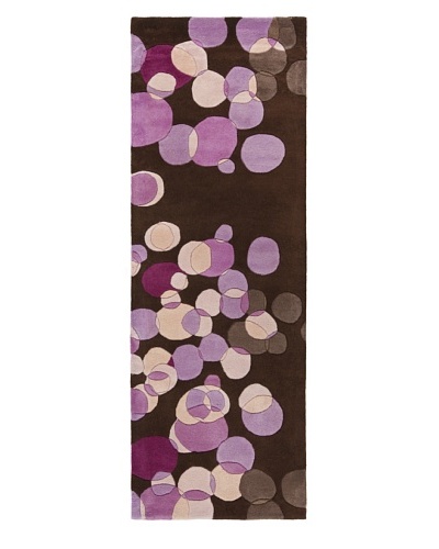 Chandra Avalisa Rug, Brown/Purple, 2′ 6″ x 7′ 6″ Runner