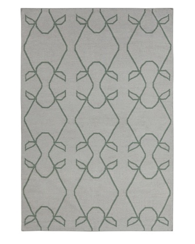 Chandra Greenwich Rug, Grey/Green, 5' x 7'