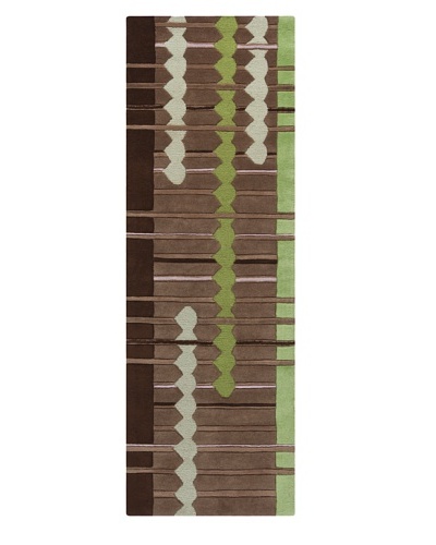 Chandra Avalisa Rug, Brown/Green, 2' 6 x 7' 6 Runner