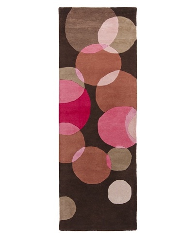 Chandra Avalisa Rug, Brown/Pink, 2′ 6″ x 7′ 6″
