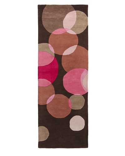 Chandra Avalisa Rug, Brown/Pink, 2' 6 x 7' 6