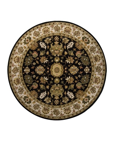 Chandra Adonia Rug, Black/Cream, 7' 9 Round