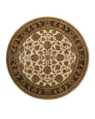 Chandra Adonia Rug, Cream/Brown, 7′ 9″ Round