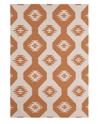 Chandra Allman Rug, Beige/Orange, 5′ x 7′