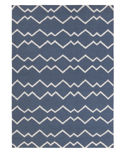 Chandra Valerie Rug, Sailor Blue/Cream, 5' x 7'