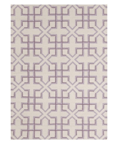 Chandra Wheat Rug, Lavender/Ivory, 5′ x 7′