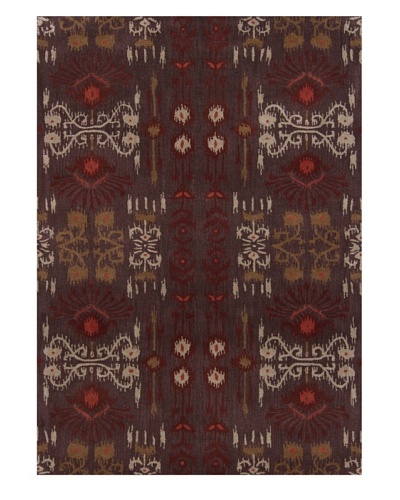 Chandra Lina Rug [Taupe/Burgundy/Brown]