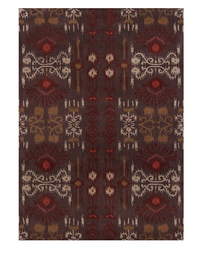 Chandra Lina Rug [Taupe/Burgundy/Brown]