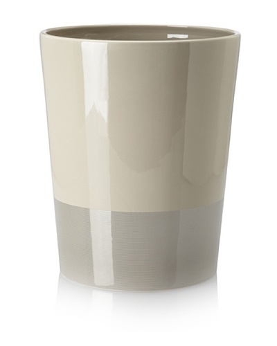 Charisma Classic Stripe Waste Basket [Stone]