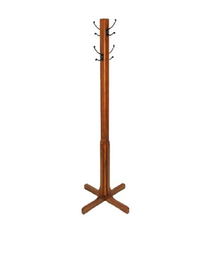 Charleston Coat Stand, Oak Finish