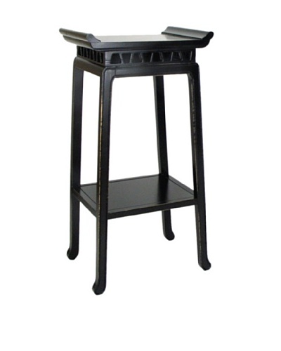 Charleston Chow Pedestal, Antique Black