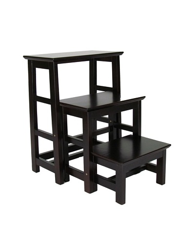 Charleston Step Table, Dark Brown