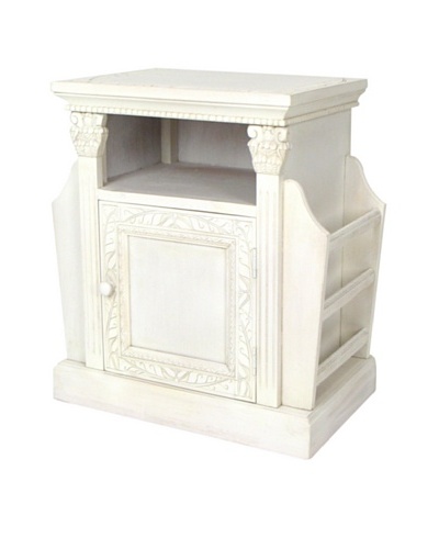 Charleston Trison Magazine Cabinet, Whitewash